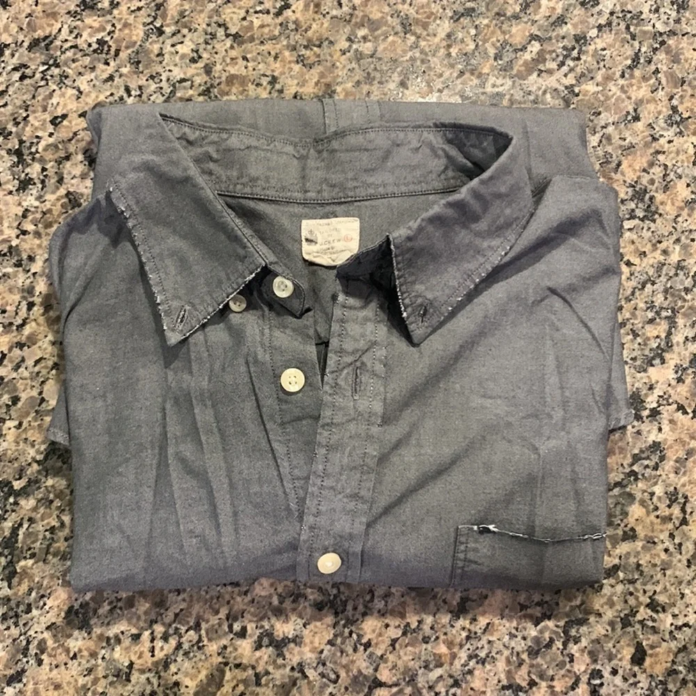 J. Crew Men’s Surwashed Oxford Casual Button Down Shirt Size Large GUC #7903